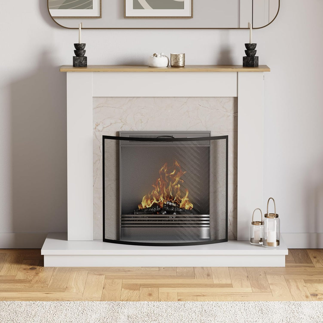 Home Discount Buckton Kaminschutz, Funkenschutz, Schwarz Modernen, Modernen