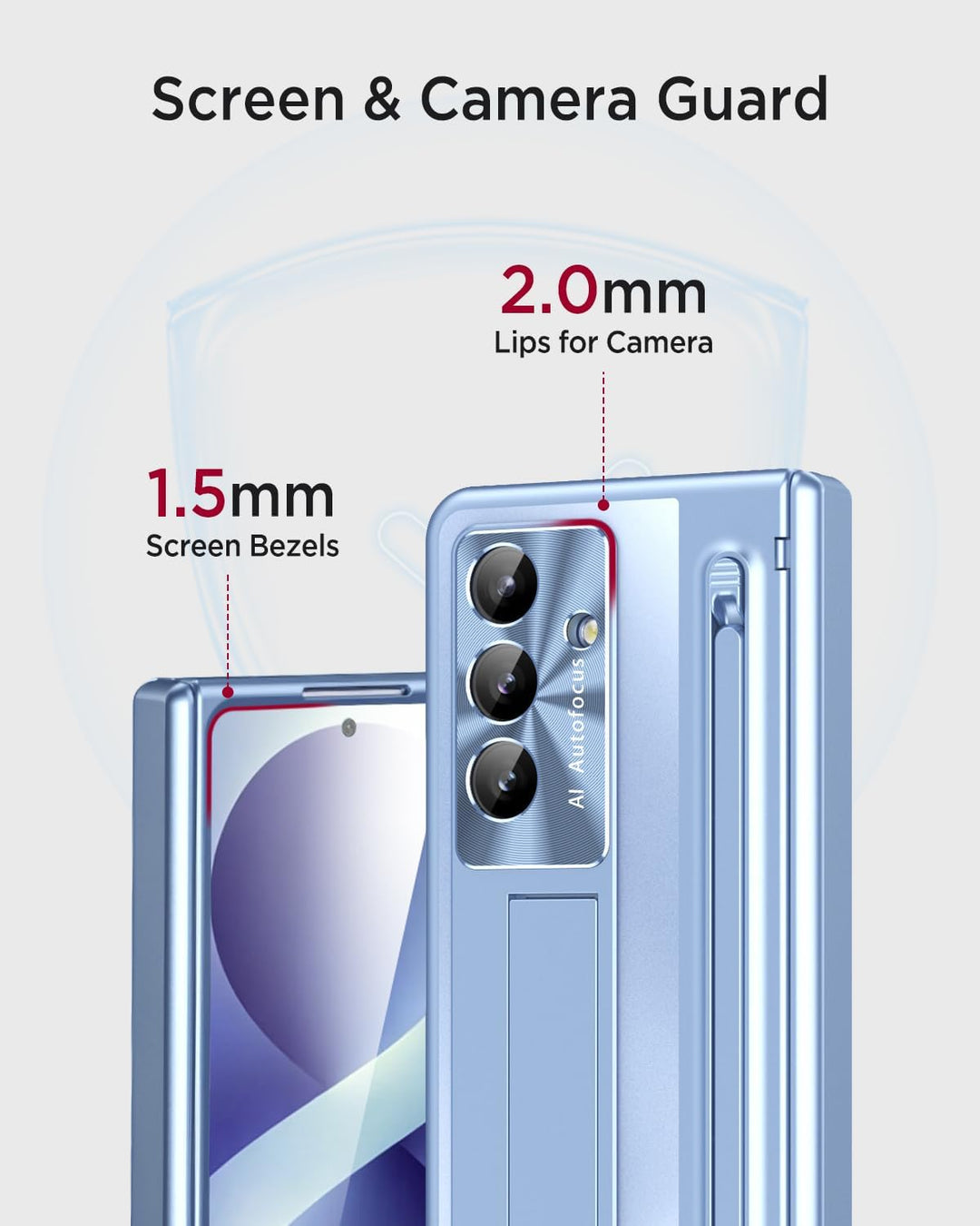 Miimall Handyhülle für Samsung Galaxy Z Fold 8 Ultra mit Stift, [HD Displayschutz] [Stossfest Scharn