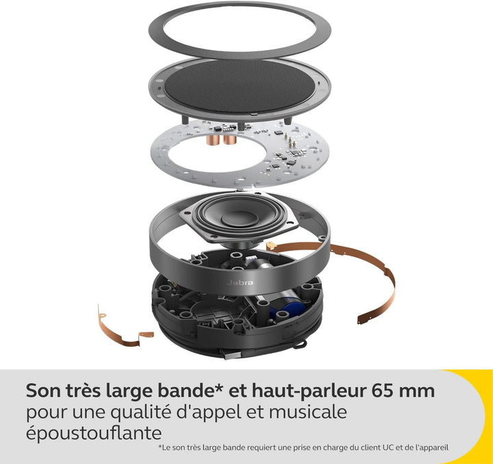 Jabra Speak2 75 schnurlose Bluetooth-Freisprechlösung, 4 Mikrofone mit Geräuschunterdrückung, 65 mm