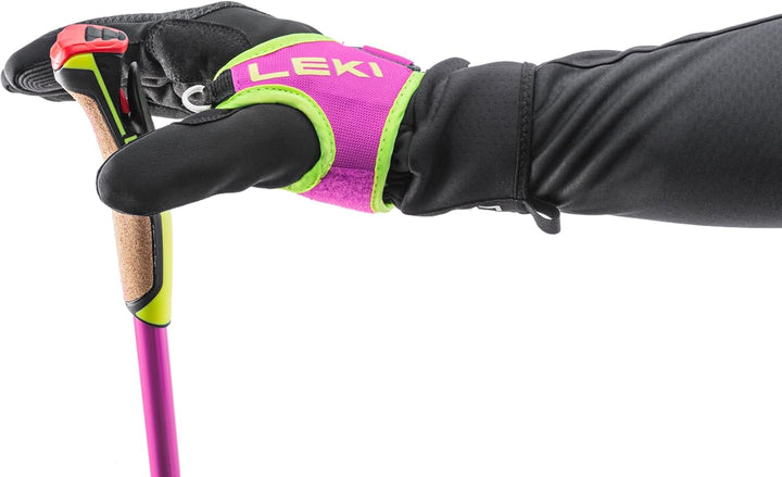 LEKI Unisex-Adult Skistock 145 Neon Pink - Neon Yellow - Black, 145 Neon Pink - Neon Yellow - Black
