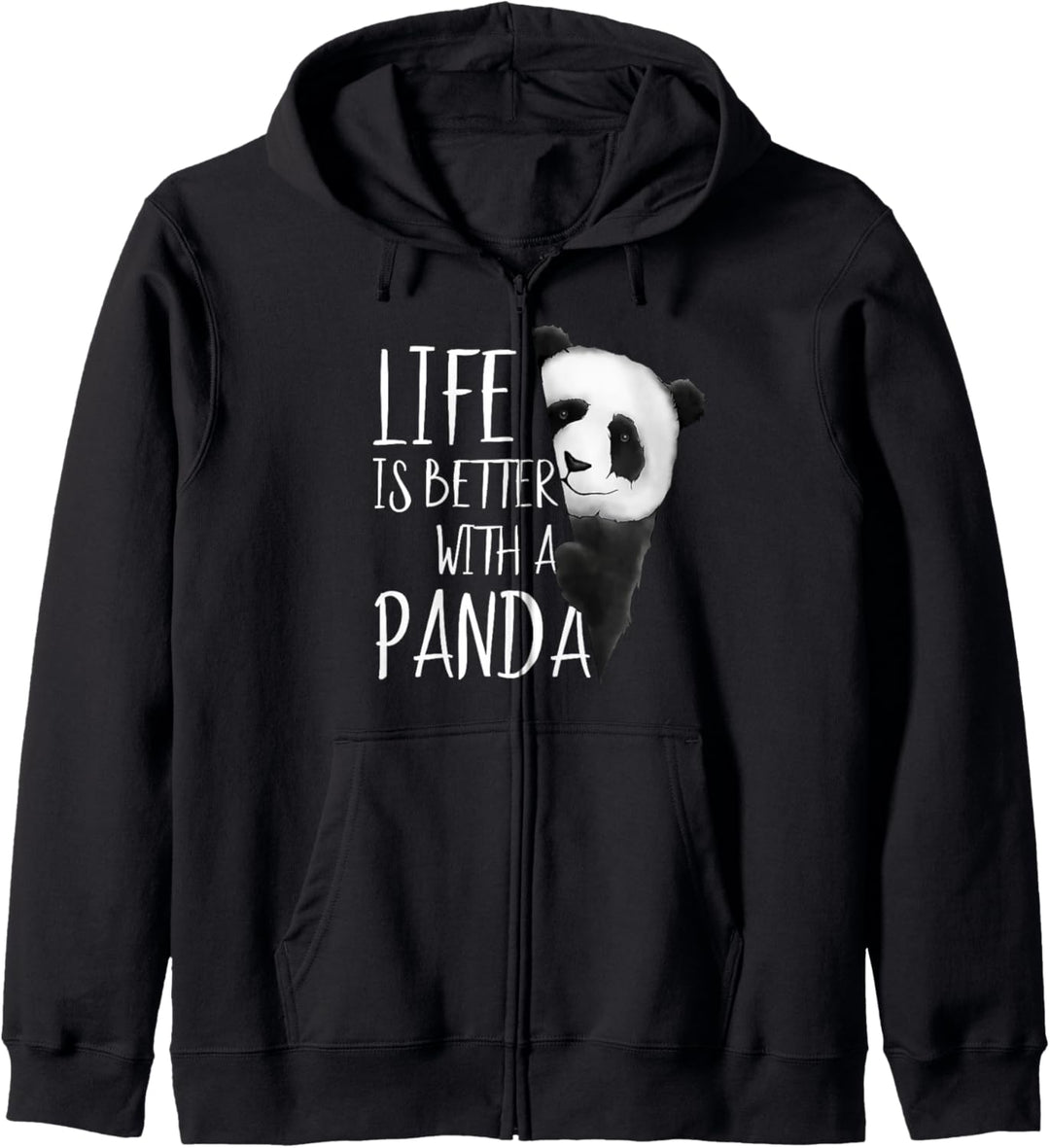 Das Leben ist besser mit einem Panda Bär Kapuzenjacke