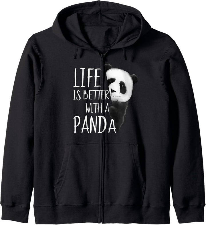 Das Leben ist besser mit einem Panda Bär Kapuzenjacke