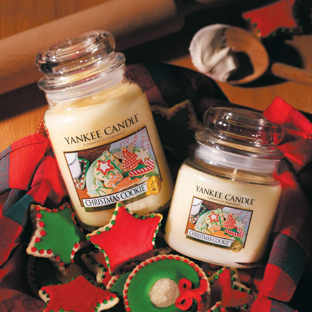 Yankee Candle Duftkerze im Glas (mittelgross) | Christmas Cookie | Brenndauer bis zu 75 Stunden, Chr