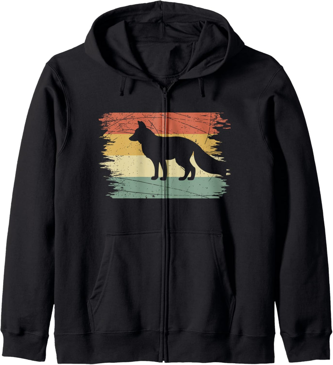 Fuchs Retro Vintage Füchse Fuchsfreunde Demonstration Design Kapuzenjacke