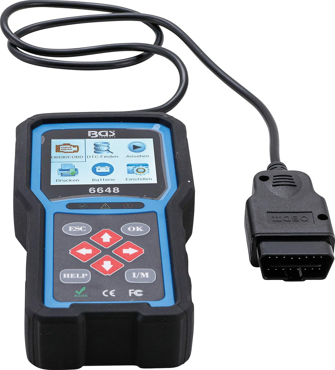 BGS 6648 | OBD 2 (EOBD) Fehler-Diagnosegerät | Klartext-Fehlercode | Auto-Scanner /