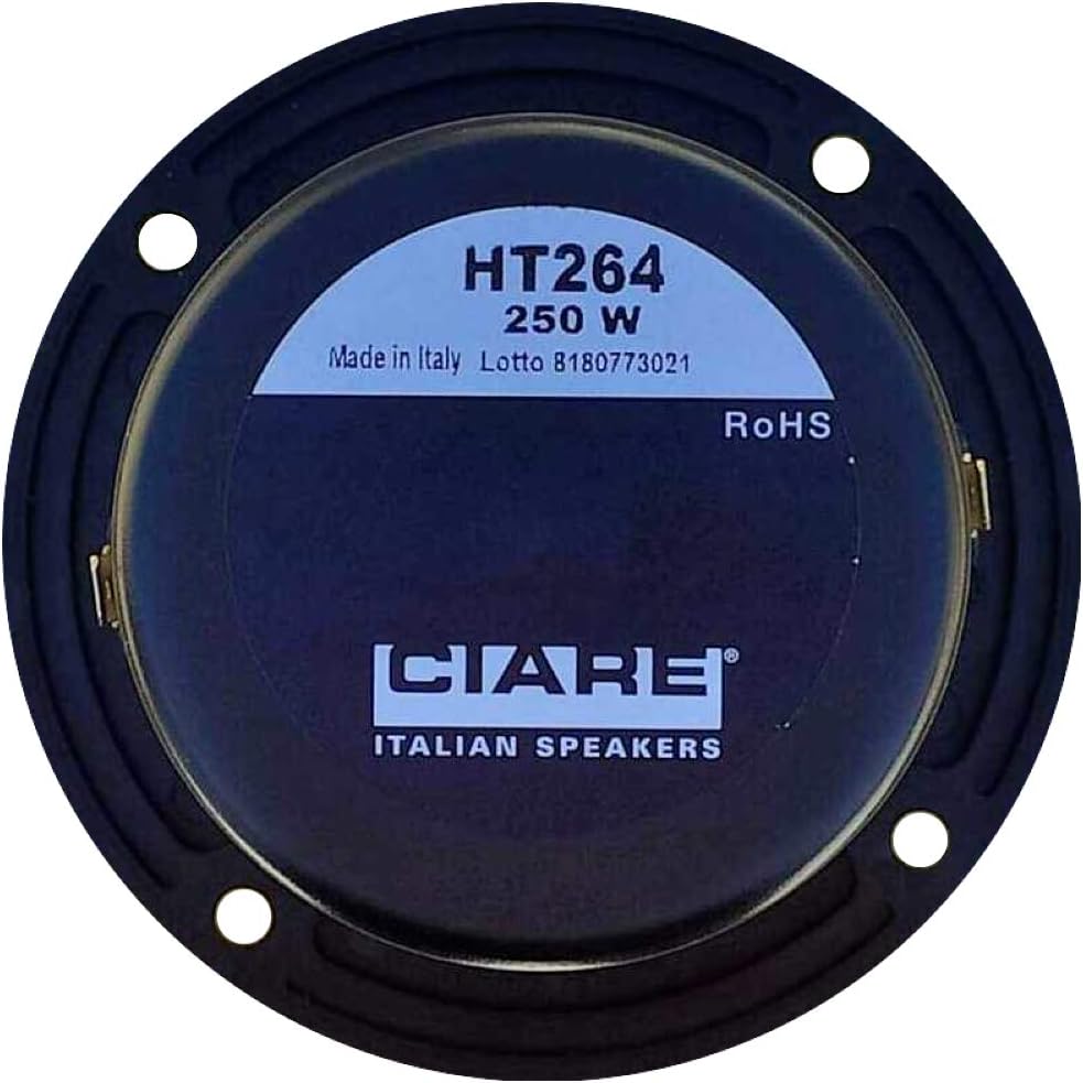 Ciare 1 HT264 HT 264 kalottenhochtöner schwarzer Driver 4" 10,00 cm 100 mm Durchmesser 100 watt rms