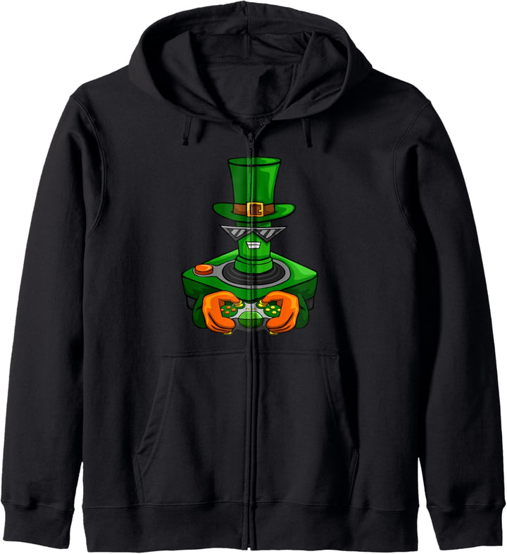 Spielkonsole Controller st Patrick's Day Hemd Jungen Mädchen Kapuzenjacke