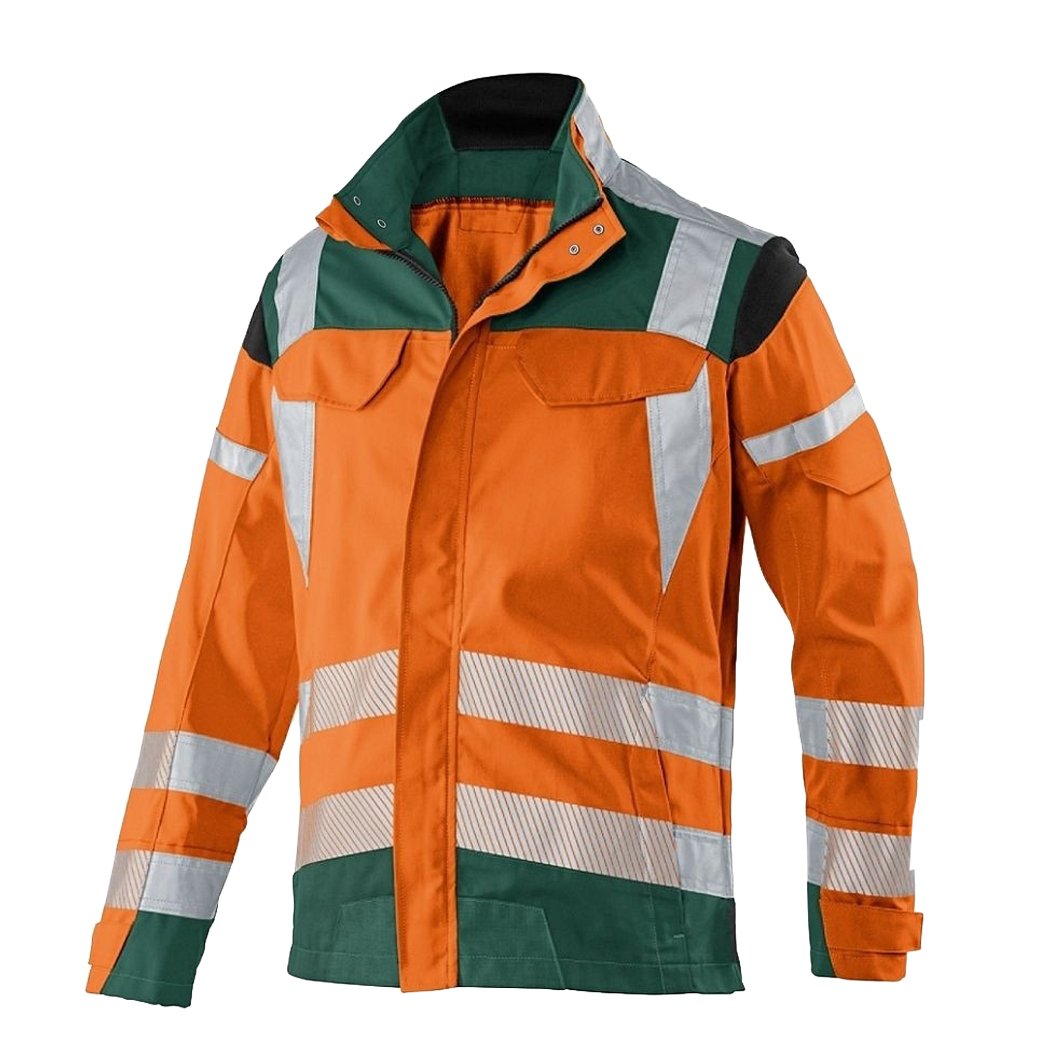 Kübler 12078340-3765-106 Jacke Reflectiq PSA 2, Warnorange/Moosgrün, Grösse 106 Warnorange/Moosgrün