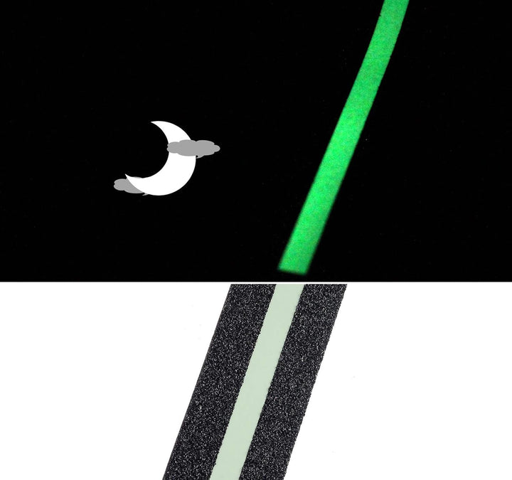[20 Meter x 5cm] Rutschfestes Leuchtband Extra Stark Selbstklebend, Glow in Dark, Verbessert Grip, A