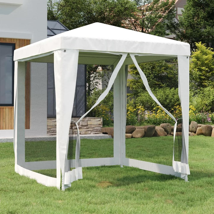 Tidyard Partyzelt mit 4 Netz-Seitenwänden Pavillon Überdachung Zelt Gartenzelt Partyzelt Festzelt Ga