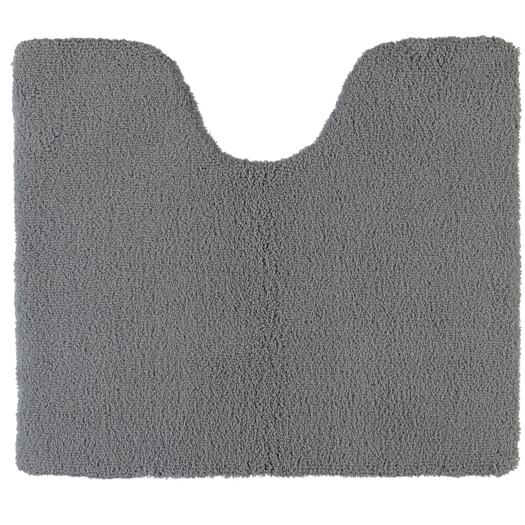 Rhomtuft Badteppiche Square Kiesel - 85 Toilettenvorlage mit Ausschnitt 55x60 cm, Toilettenvorlage m