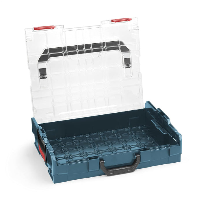 Bosch Sortimo Sortimentskasten L BOXX 102 professional blau Deckel transparent mit Insetboxen-Set G3