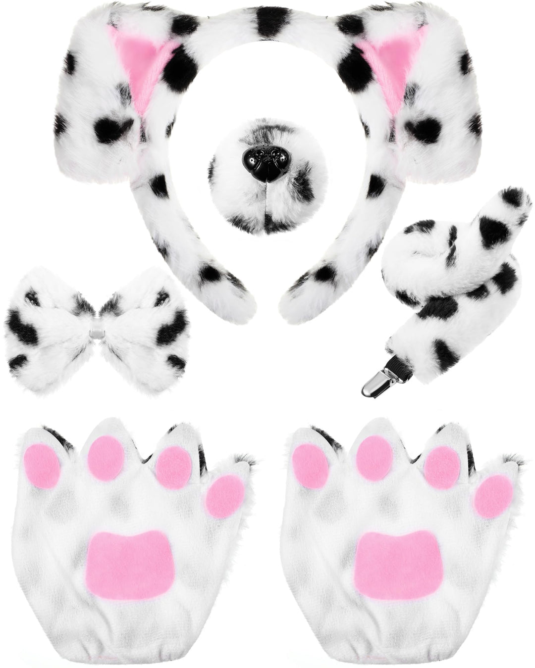 5 Stücke Halloween Tier Welpen Hund Kostüm Set Enthalten Welpen Ohren Stirnband Fliege Gefälscht Nas