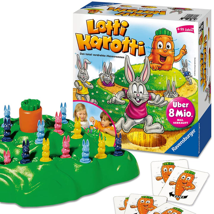 Ravensburger 21556 - Lotti Karotti, Brettspiel für Kinder ab 4 Jahren, Familienspiel für Kinder und