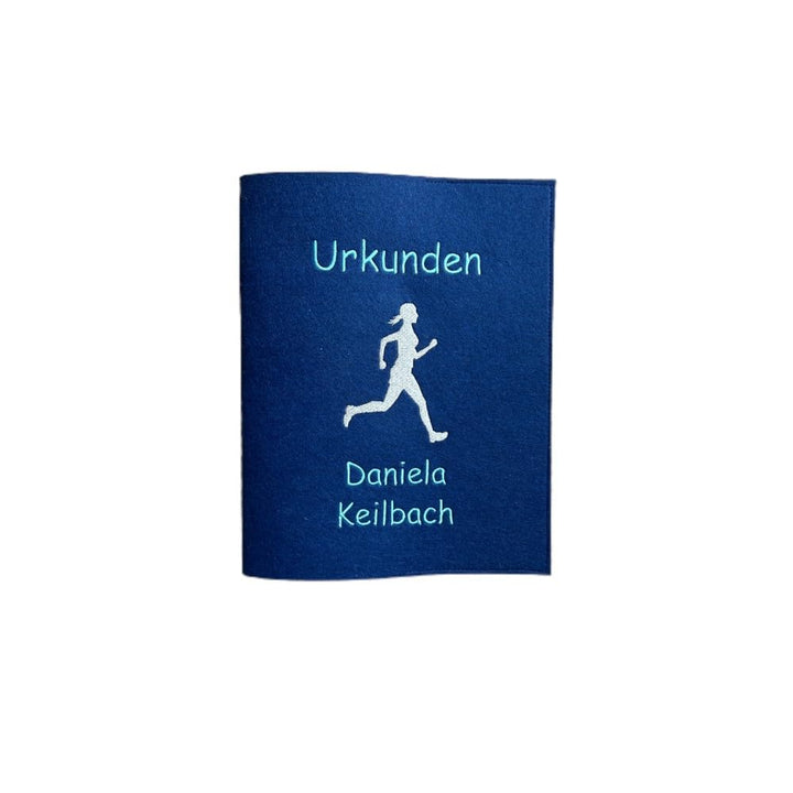 Generisch Urkunden Mappe A4 aus Filz | nach Wunsch mit deiner Sportart personalisiert | hochwertig B