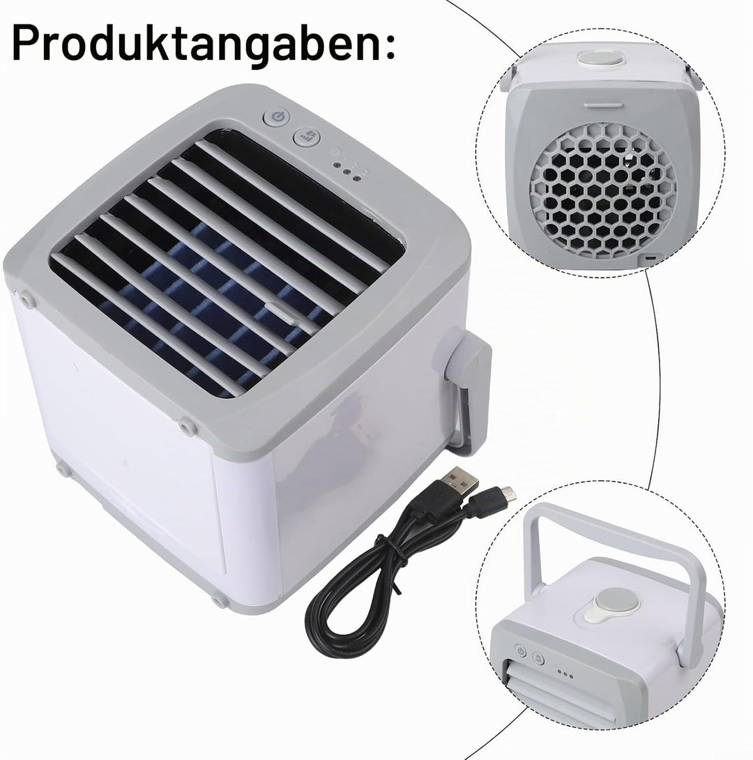 Kleine Auto-Klimaanlage, tragbare Klimaanlage, kleiner persönlicher Luftkühler, kompakter Verdunstun