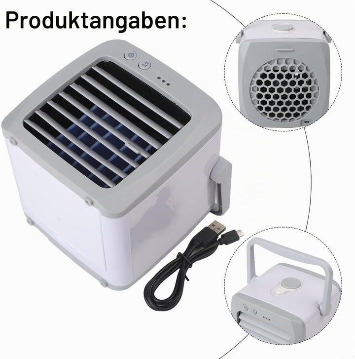 Kleine Auto-Klimaanlage, tragbare Klimaanlage, kleiner persönlicher Luftkühler, kompakter Verdunstun