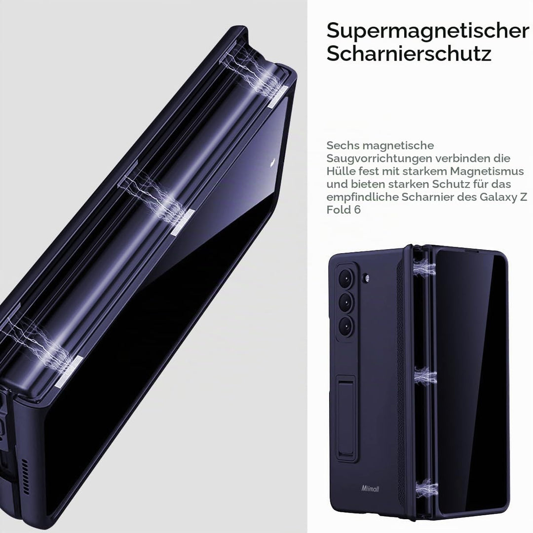 Miimall Kompatibel mit Samsung Galaxy Z Fold 6 Hülle mit Displayschutz Anti-Peeping+Magnetischer Sch