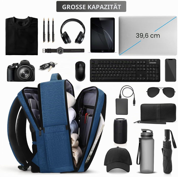 HOMIEE Handgepäck Rucksack Herren, Laptop Rucksack 15,6 Zoll Reiserucksack Travel Backpack Business