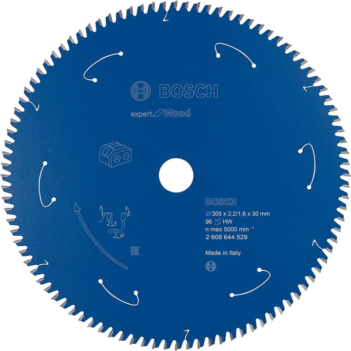 Bosch Professional 1x Kreissägeblatt Expert for Wood (Holz, Sägeblatt Ø 305 x 30 x 2,2 mm, 96 Zähne,