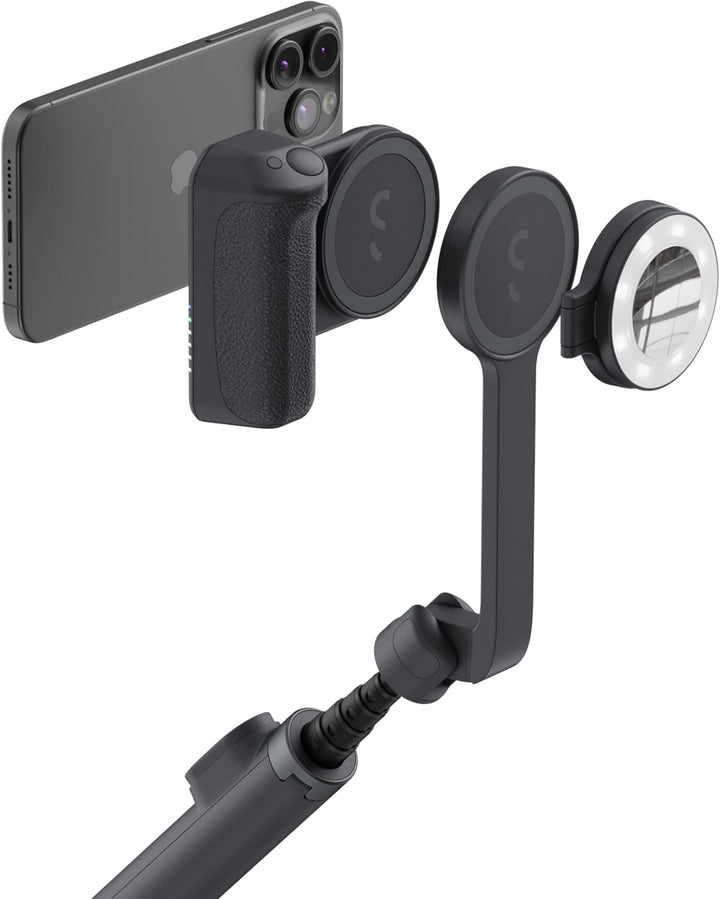 ShiftCam Travel Kit Essential - Magnetischer Telefongriff, Selfie-Licht & Stativ für iPhone & Androi