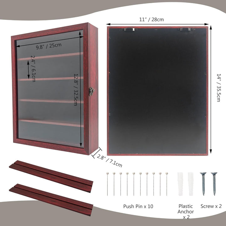 GraduationMall 3D Bilderrahmen mit Abnehmbaren Regalen 28x35cm Tief Objektrahmen zum Befüllen für Mi