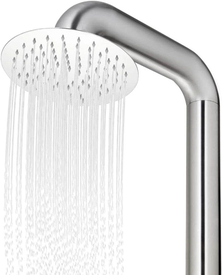 vidaXL Gartendusche mit Brauner Bodenplatte Pooldusche Aussendusche Campingdusche Camping Pool Ausse