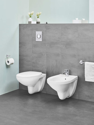 GROHE Bau Cosmopolitan - WC-Papierhalter (Material: Metall, verdeckte Befestigung, zum bohren oder k