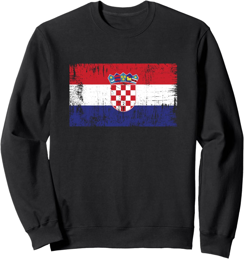 Kroatische Flagge Kroatien-Fahne Geschenk Fussball-Fan Sport Sweatshirt