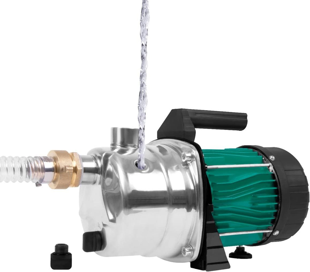 VONROC Gartenpumpe/Wasserpumpe - 1000W - 3500l/h - STST Pumpengehäuse - Zur Bewässerung des Gartens/