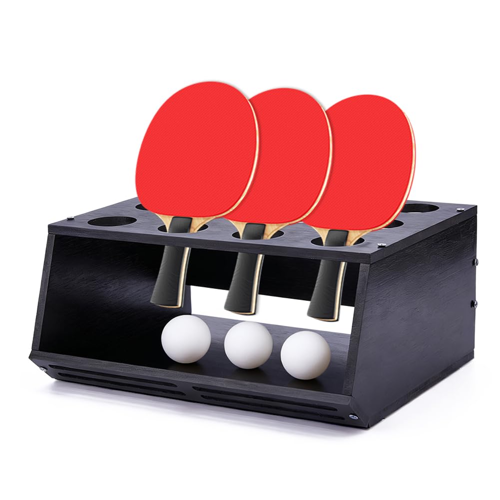 DICOSMETIC 1 Stück Pingpong Schläger Aufbewahrungsregal 2 in 1 Wandmontage Tischtennis Schläger Disp