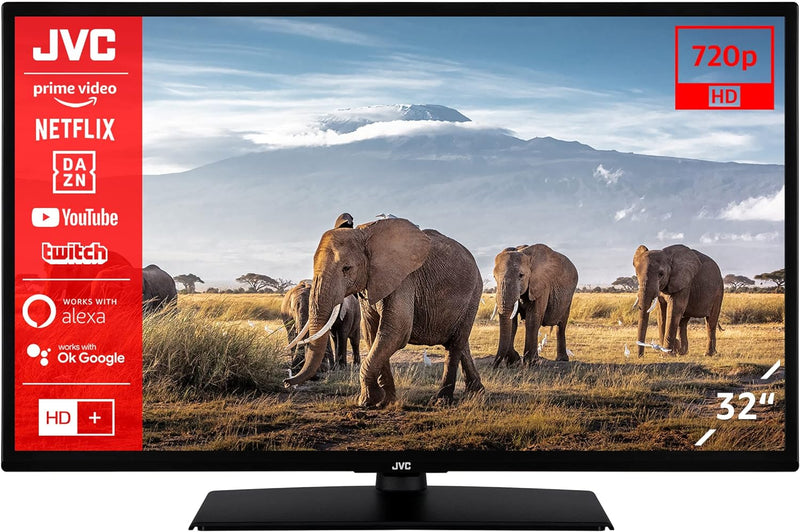 JVC LT-32VH5157 32 Zoll Fernseher/Smart TV (HD Ready, HDR, Triple-Tuner, Bluetooth) - Inkl. 6 Monate