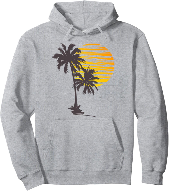 Sonnenuntergang Strand Palme Cool Sommer Urlaub Geschenk Pullover Hoodie