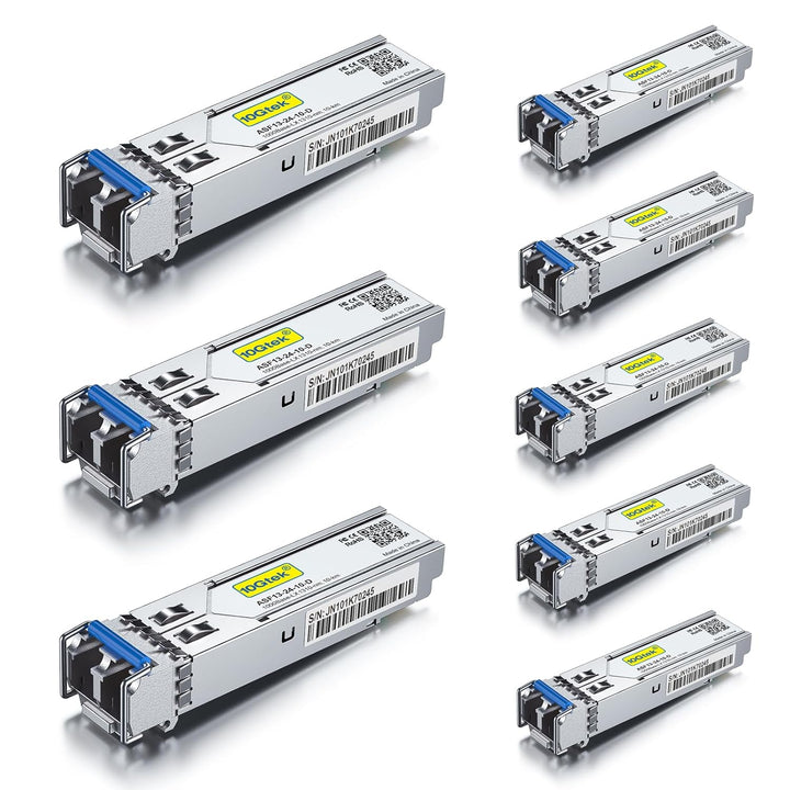 [8 Pack] 1G SFP LX LC Singlemode Module 10km, 1000Base-LX Mini-Gbic Transceiver Compatible for Cisco