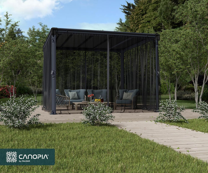 Palram Canopia Palermo 3000, 3600 Mosquito net Gartenpavillon Zubehör, grau, 1 x 360 x 217 cm
