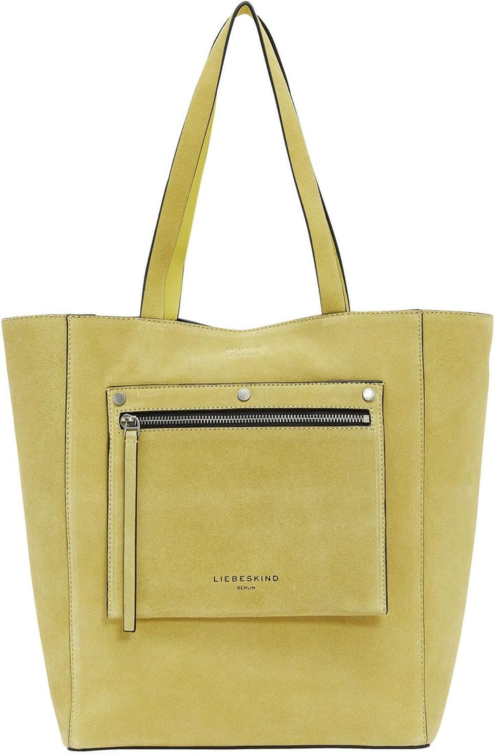 Liebeskind Damen Steph Suede Shopper L Pale Banana, Pale Banana