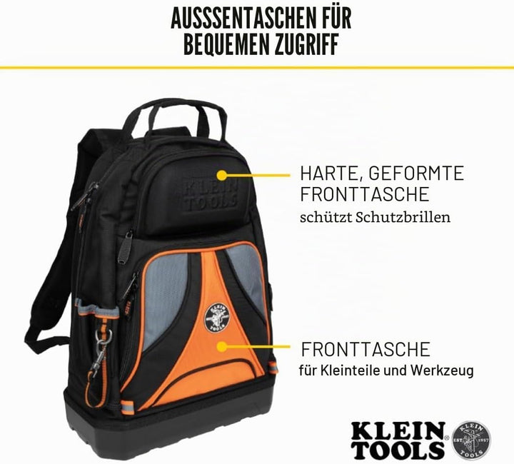 Werkzeugtasche Rucksack Heavy Duty Tradesman Pro Tool Organizer Tool Carrier mit 39 Taschen und gefo