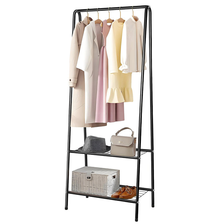 Kleiderständer Metall Kleiderstange 60 cm x 151 cm Kleiner Garderobenständer für Schlafzimmer mit Sc