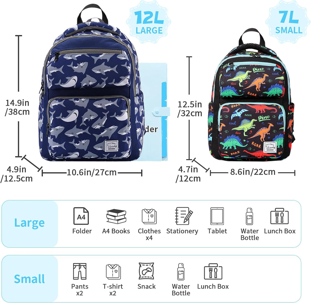 VASCHY Kinderrucksack, Kinder Rucksack Kindergartenrucksack 12L Niedlich Wasserabweisend Schulrucksa