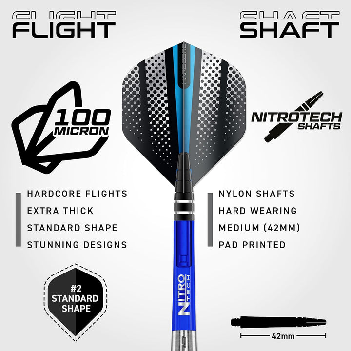 RED DRAGON Razor Edge Series Dartpfeile Tungsten Profi Steel Darts mit Flights und Schäfte 23G 3, 23