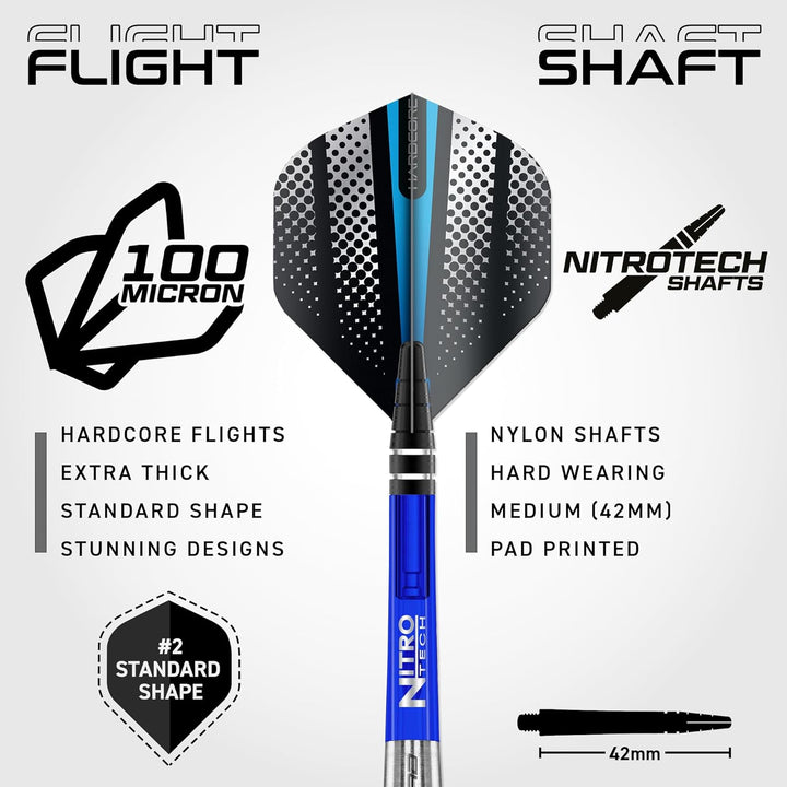 RED DRAGON Razor Edge Series Dartpfeile Tungsten Profi Steel Darts mit Flights und Schäfte 33G 3, 33