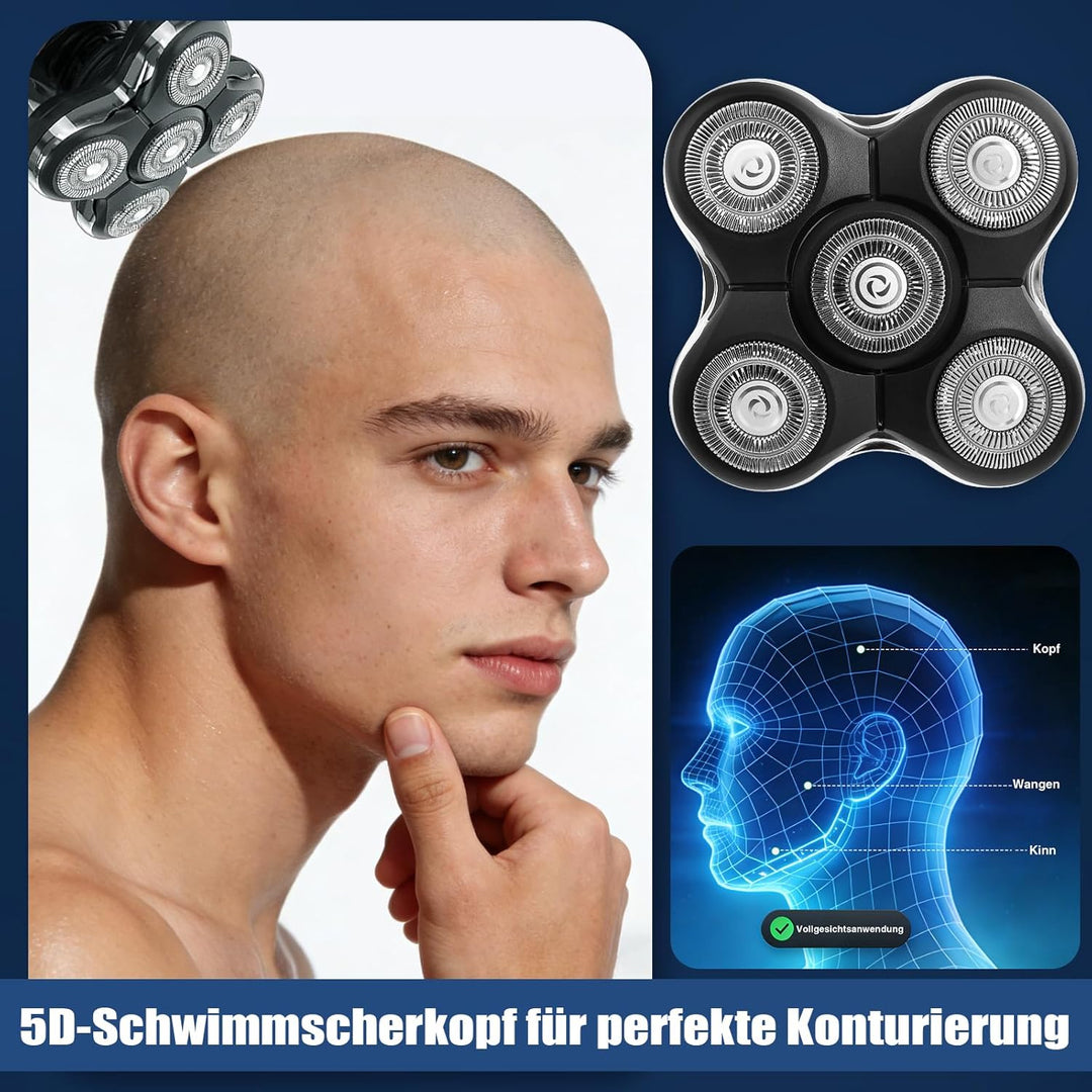 Rasierer Ersatzköpfe Kompatibel mit Balder Glatzenrasierer RX5/XR7000/XR1500, Kopfrasierer Scherkopf