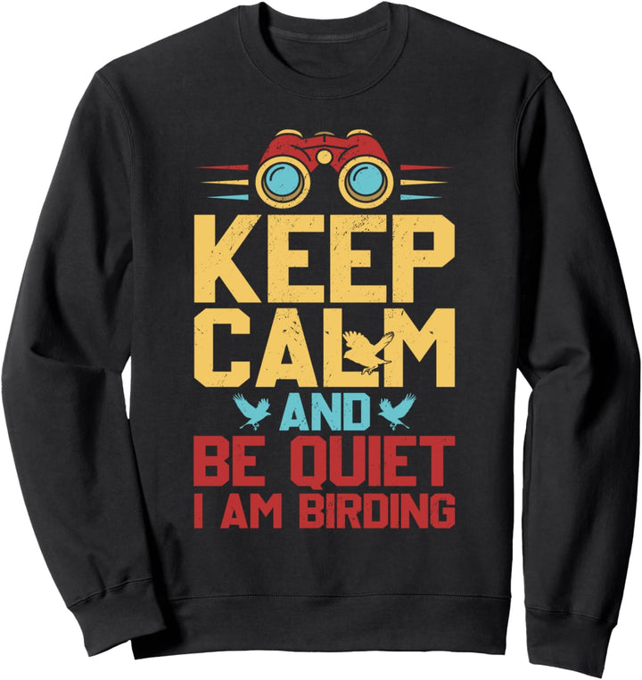 Ich bin Birding Vogel Vogelbeobachtung Fernglas Sweatshirt
