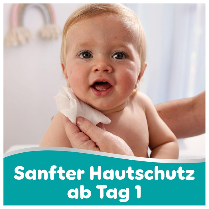 Pampers 99% Water Baby-Feuchttücher, 18 Packungen mit 60 Feuchttüchern = 1080 Baby-Feuchttücher, lei