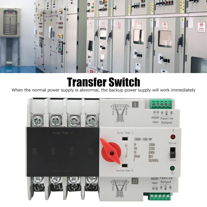 DEWIN Transfer Switch, Dual Power Automatischer Transferschalter Leistungsschalter Umschalter ZGQ5-1