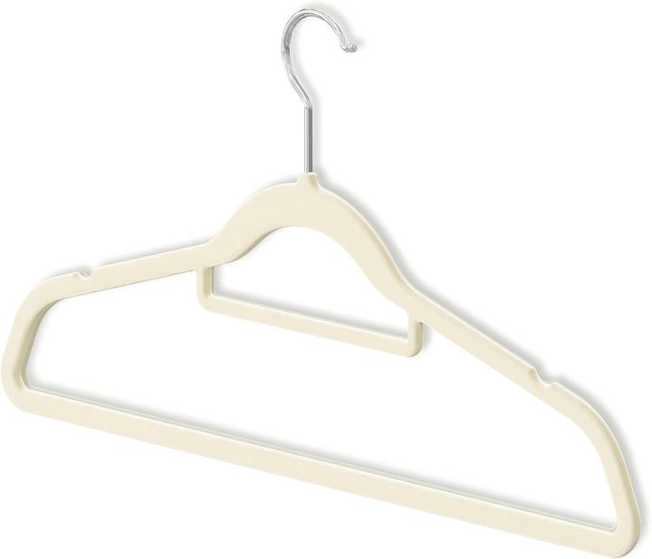 OGIVO Samt Kleiderbügel - 50er Set - rutschfest Bügel für Ihren Garderobe - kleine Stange für Krawat