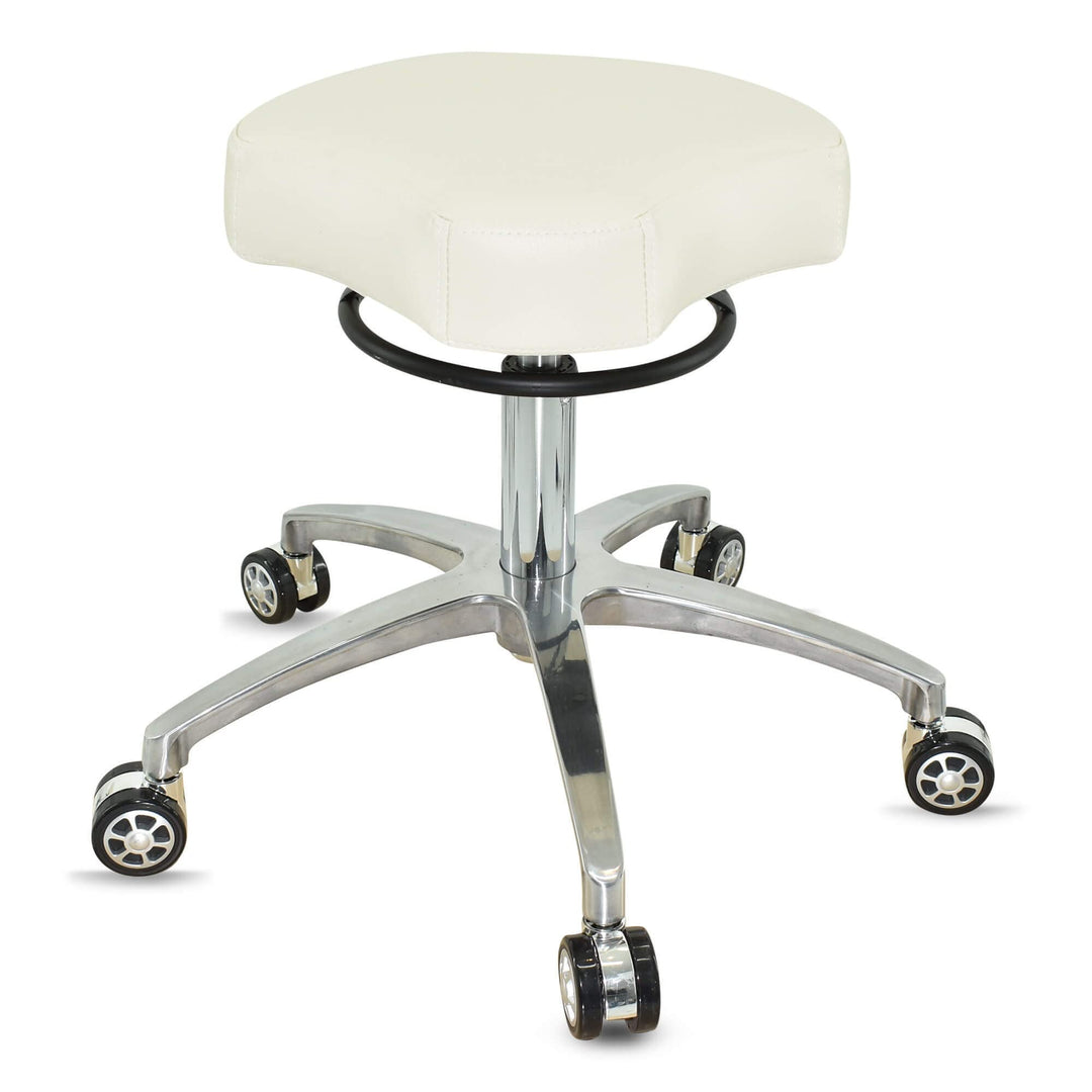VAKON SALON - Design ergonomischer Rollhocker auf hochwertigen Rollen weiss - Höhenverstellbarer von