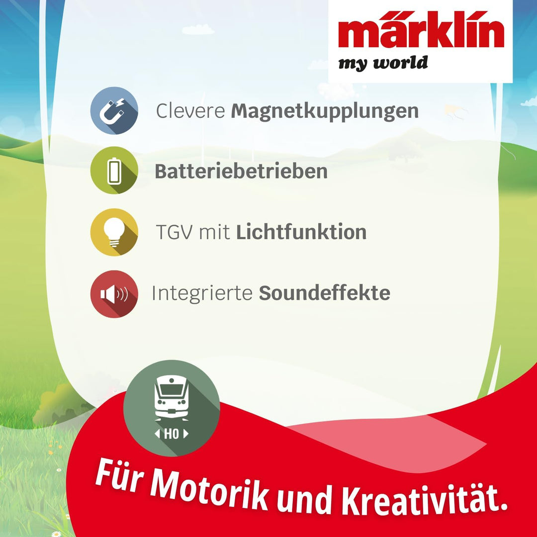Märklin My World 29348 - Startpackung Glacier Express, akkubetrieben, mit USB Ladekabel und Magnetku