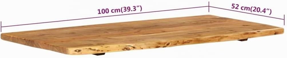 vidaXL Akazienholz Massiv Waschtischplatte Badezimmer Waschtisch Waschtischkonsole Platte Holzplatte