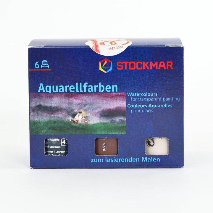 Stockmar Aquarellfarbe 20 ml, Ergänzungs-Sortiment 6 Farben im Kartonetui